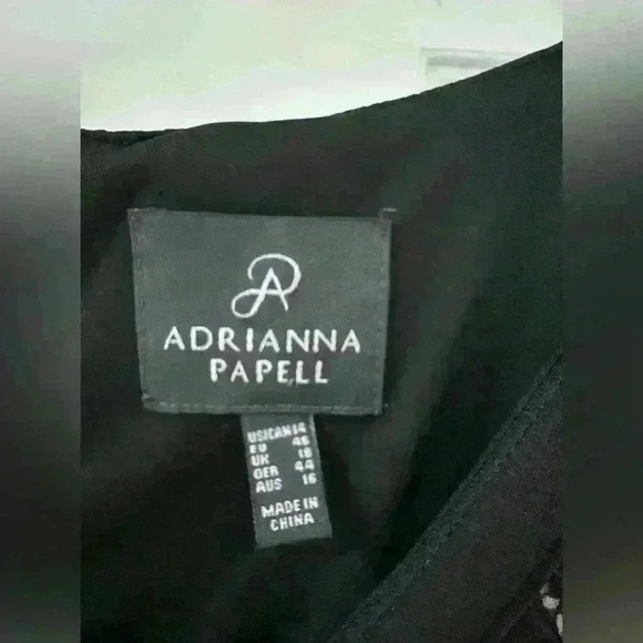Adrianna Papell Fit & Flare Dress
Women Size14 Black Stretch
Sleeveless Back Zip - Picture 5 of 7